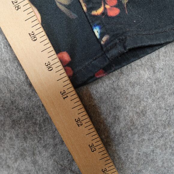 Ralph Lauren Jeans Womens 2 Vintage Blue Label Floral Lace Up Straight Leg Denim - Picture 8 of 11